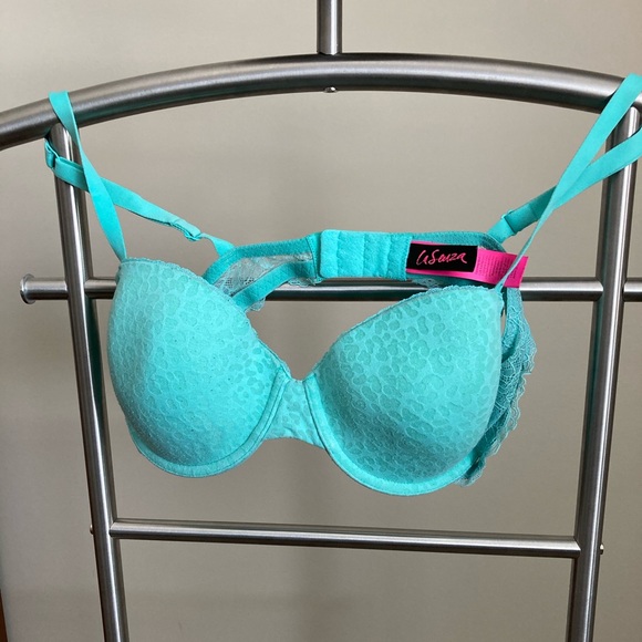 Embellished turquoise bra